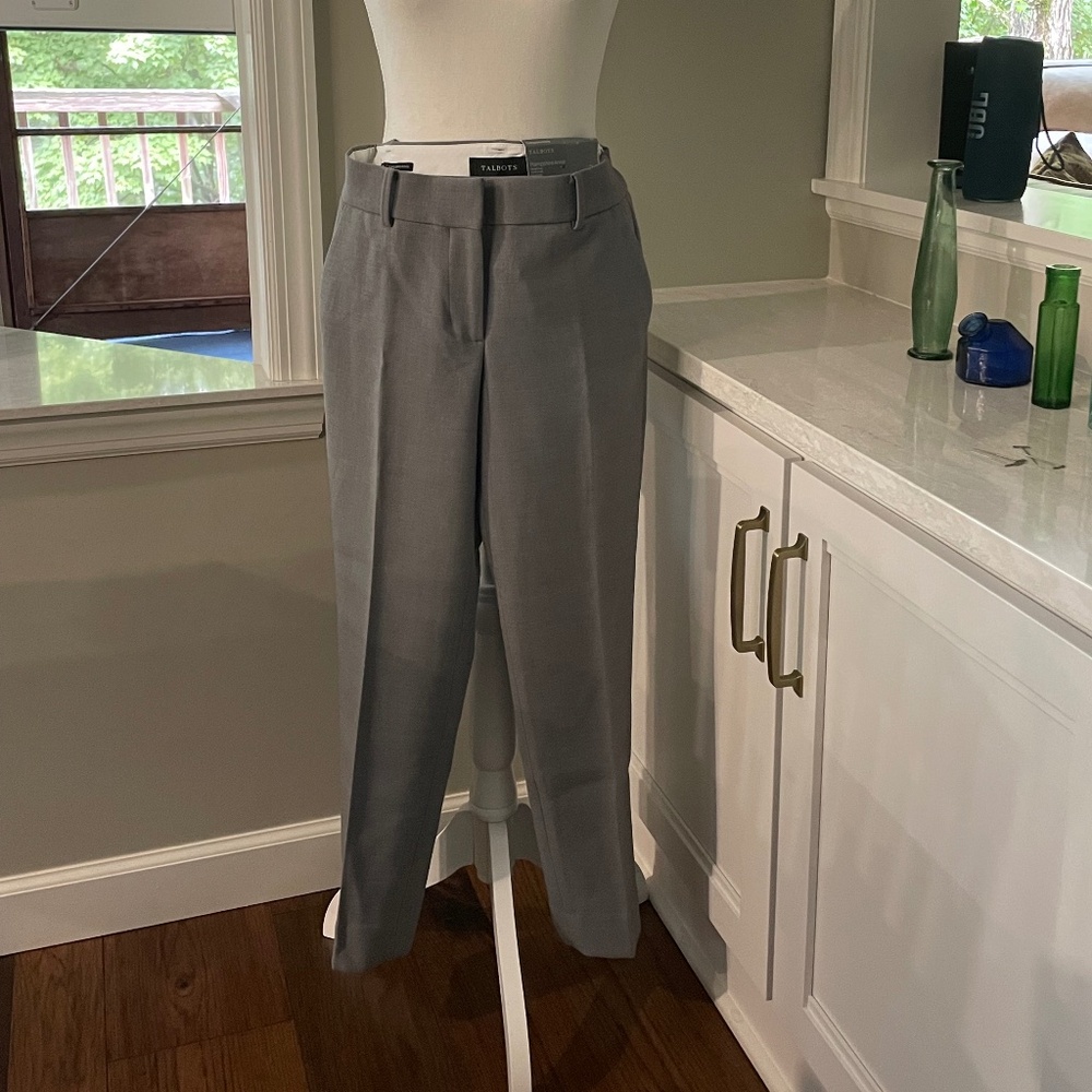 NWT Talbots 2P Gray Hampshire Ankle Pants